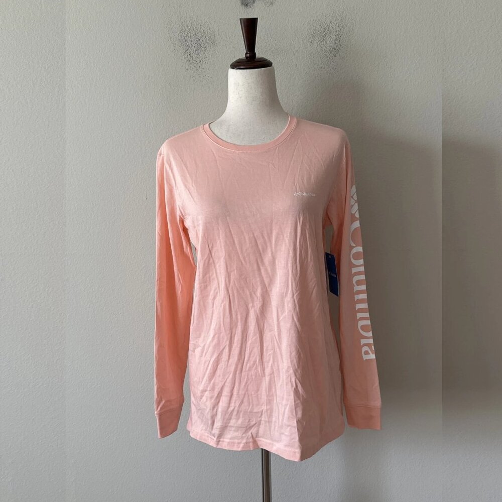 Columbia Women's Sz S North Cascades Logo Printed Long Sleeve Tee T-Shirt